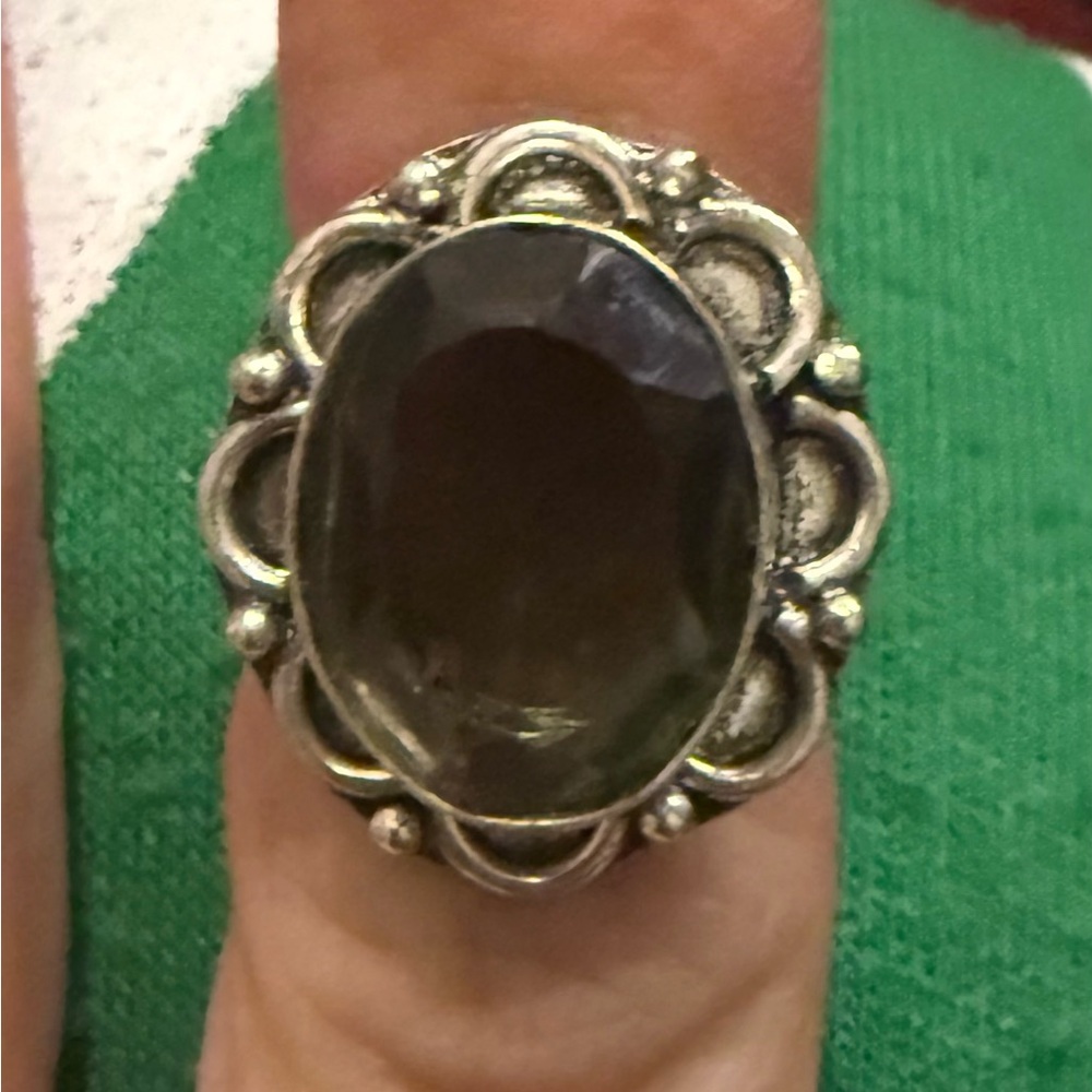 Vintage Sterling Silver cocktail Ring size 6